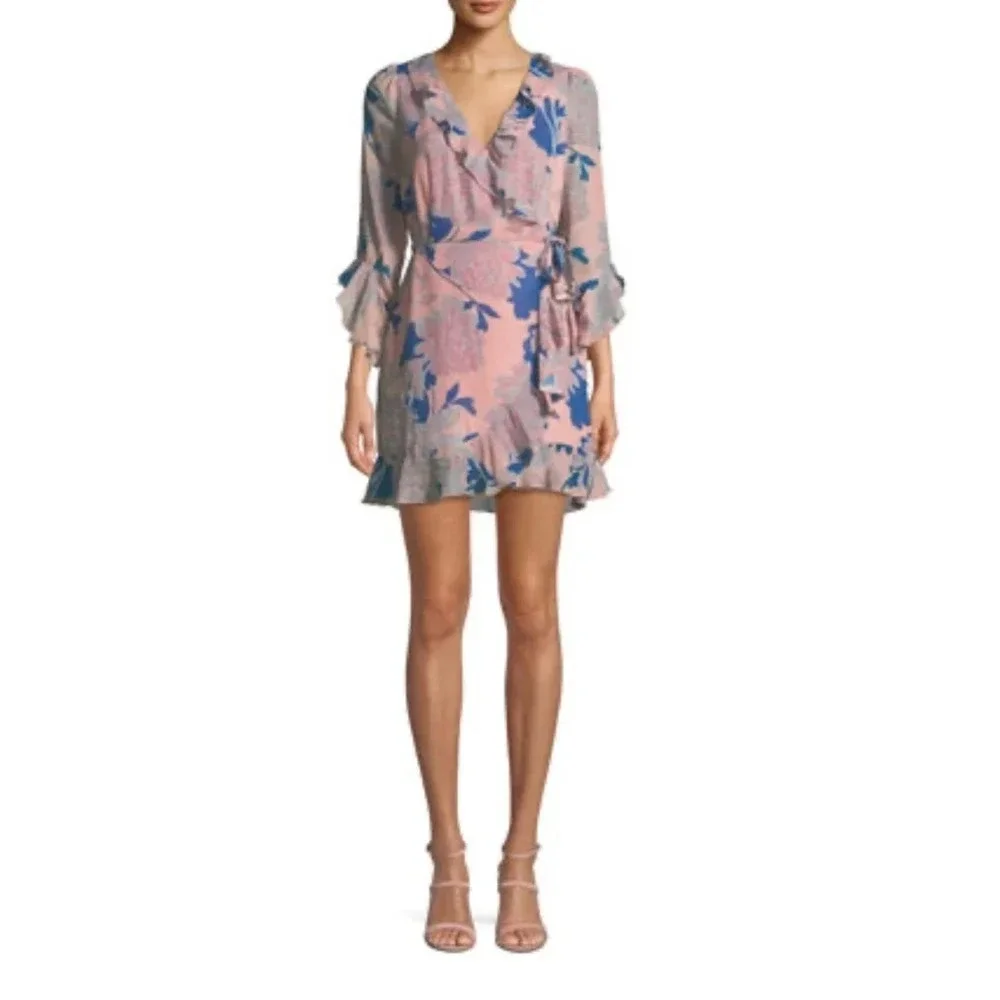 Red Carter Women's Neiman Marcus Tessa Floral Print Wrap Dress Size Small - Picture 1 of 8